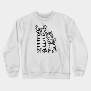 Tigers playing basketball Crewneck Sweatshirt